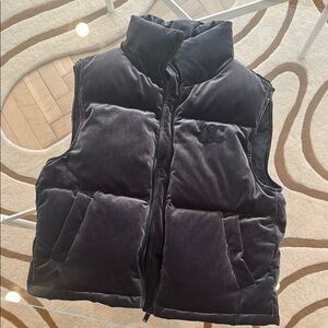 Black Puffer Vest with Logo